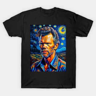 Randy Travis in starry night T-Shirt